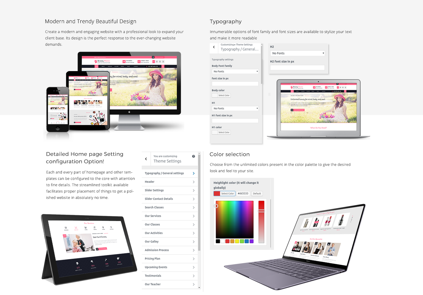 Hair Salon WordPress Template