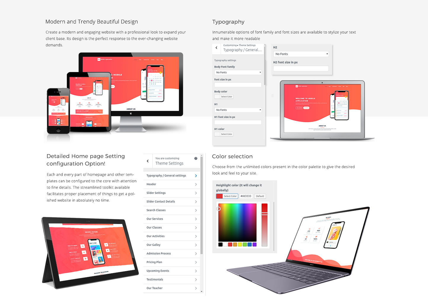 Mobile App WordPress Template