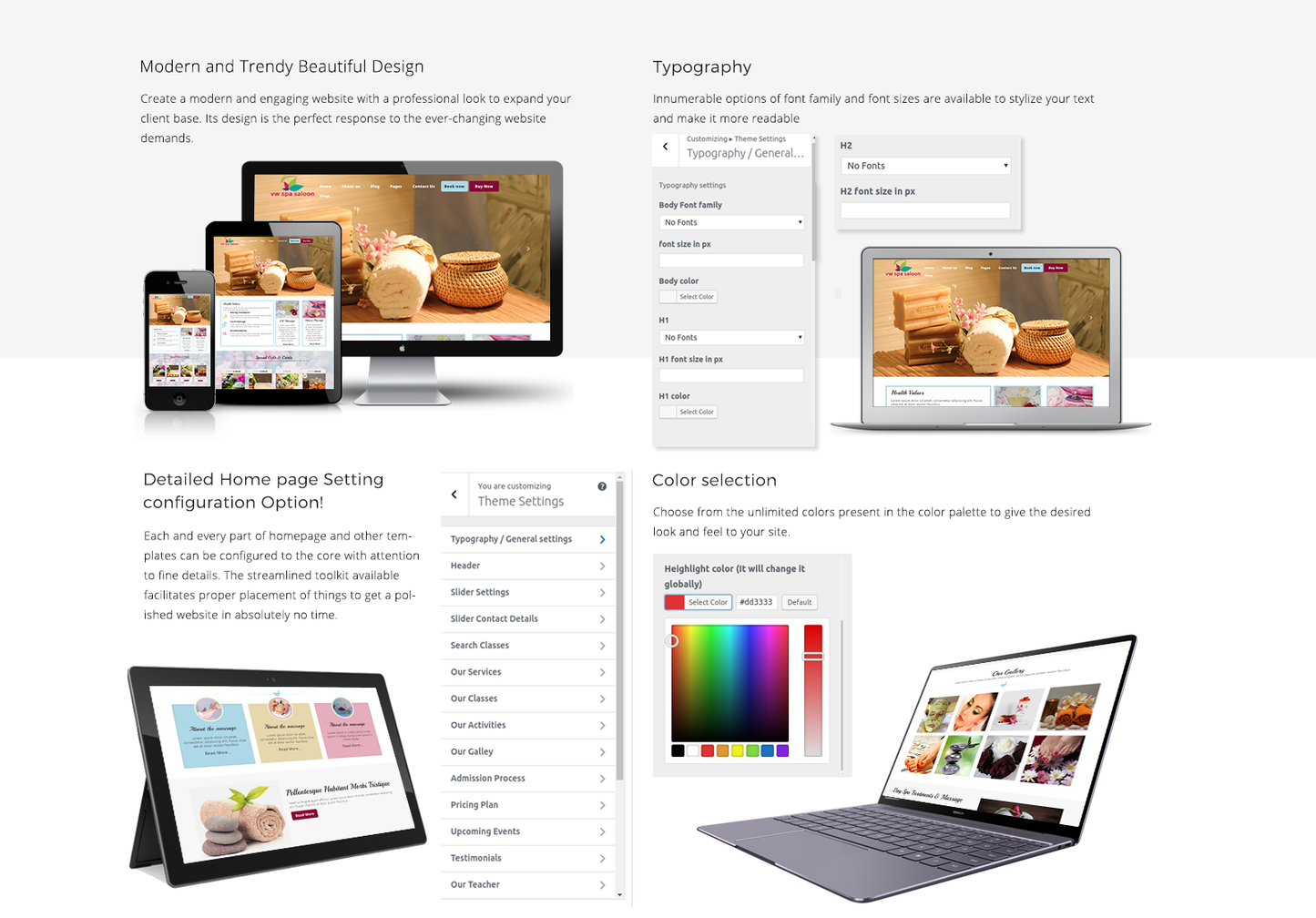 Spa WordPress Template