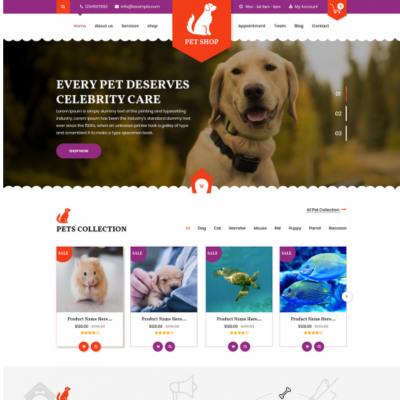 Free Pet WordPress Template