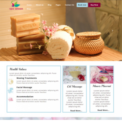 Free Spa WordPress Template
