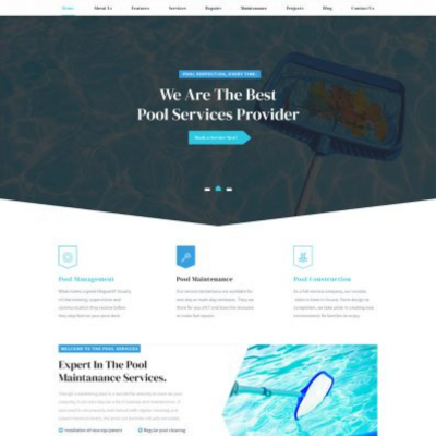 Pool Service WordPress Template