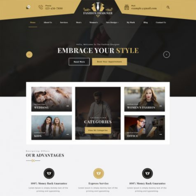 Fashion Designer WordPress Template