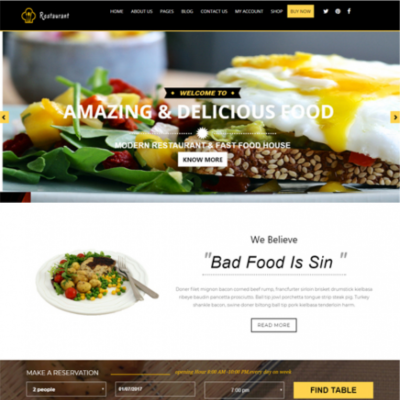Restaurant WordPress Template