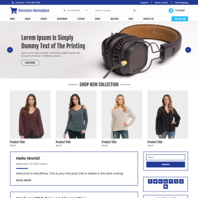 Free Marketplace WordPress Theme