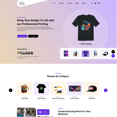 Print on Demand WordPress Theme
