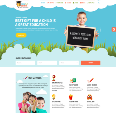 Kindergarten Education WordPress Theme