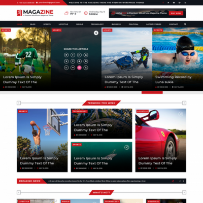 Free Magazine WordPress Template