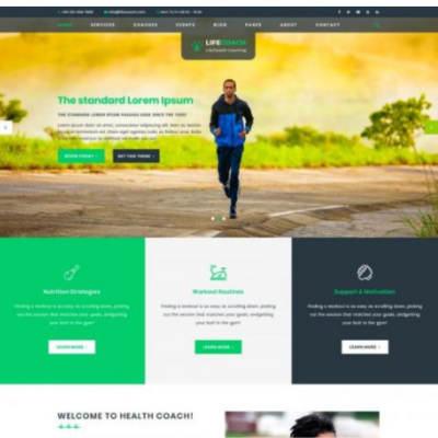 Free Health Coach WordPress Template