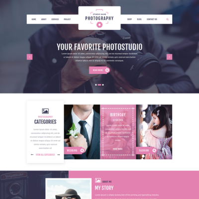 Free Photography WordPress Template