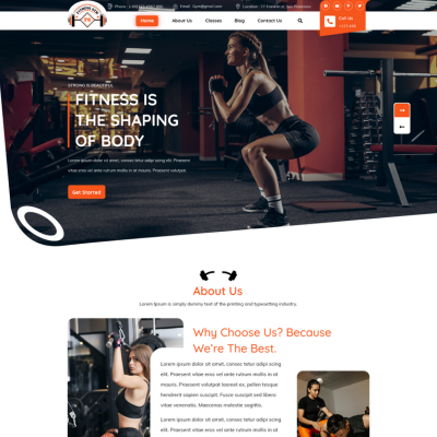 Training Coach WordPress Theme