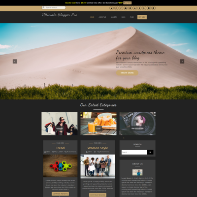 Premium Ultimate Blogger WordPress Theme
