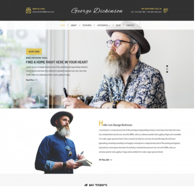 Writers WordPress Template