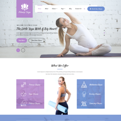 Free Yoga WordPress Template