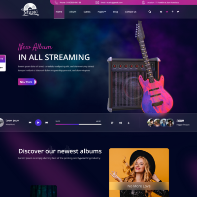 Audio Streaming WordPress Theme