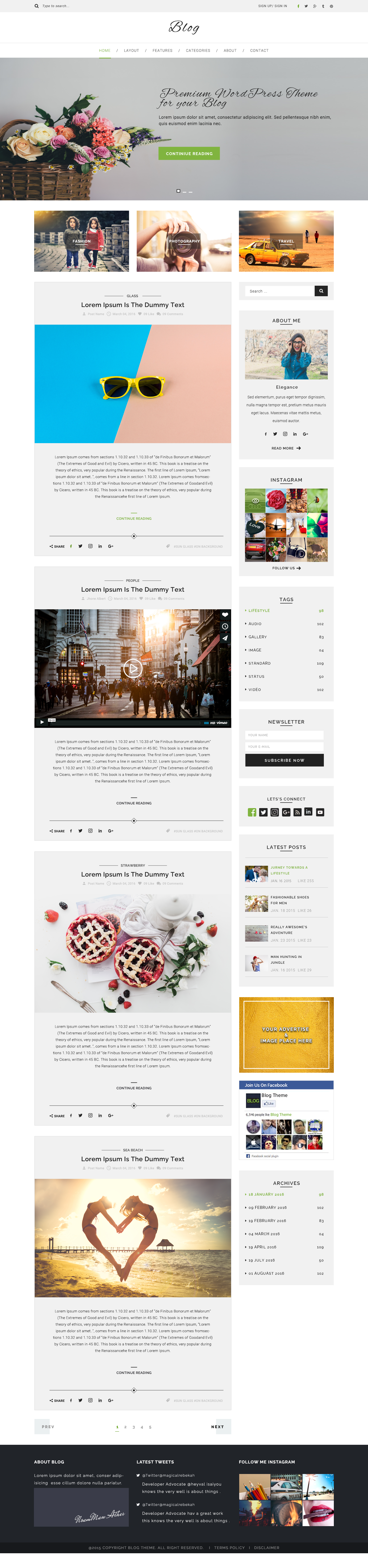Best Premium Multipurpose Blog WordPress Theme Buywptemplates