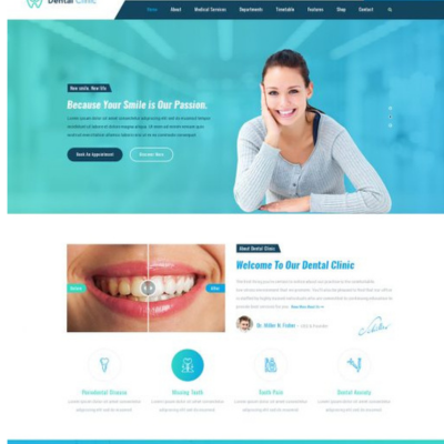 Free Dentist WordPress Template
