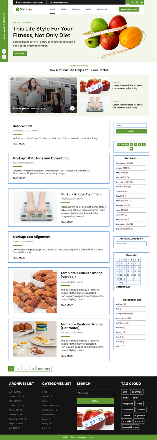 Free organic wordpress theme