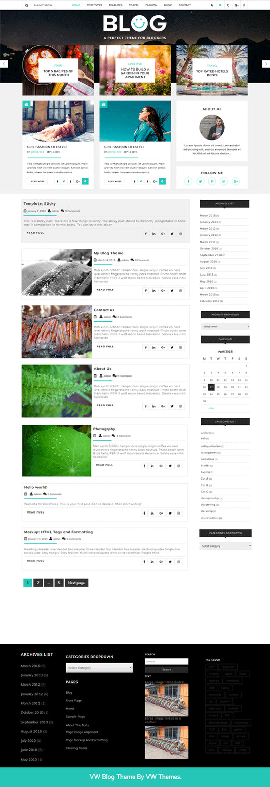 Free WordPress Blog theme