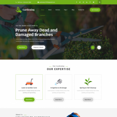 Gardening WordPress Template