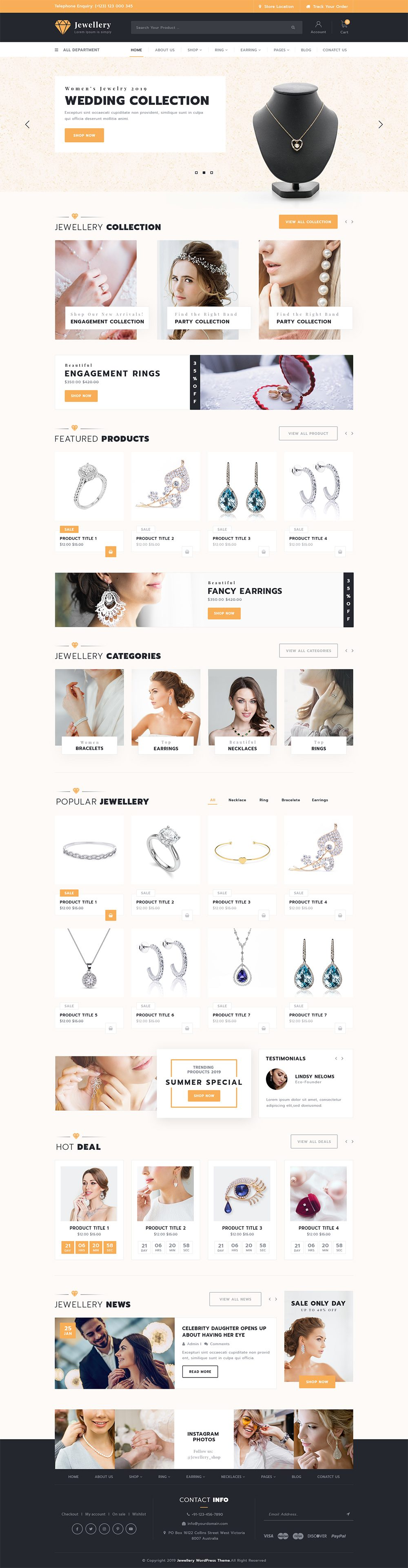 Jewellery WordPress Template
