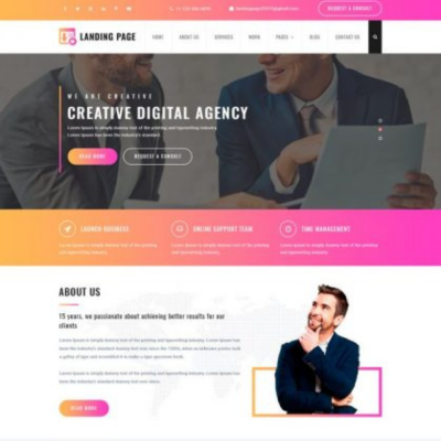 Free Landing Page WordPress Template