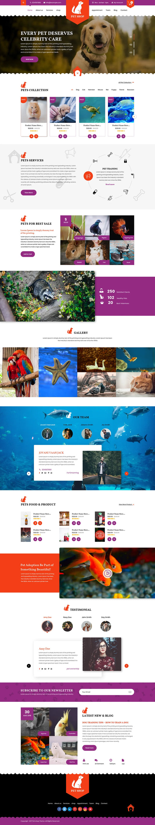 Pet WordPress Template