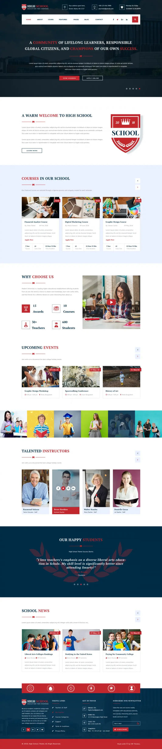 School WordPress Template