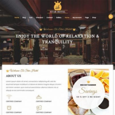 Hotel WordPress Template