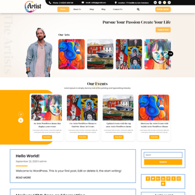 Free Artist WordPress Theme Buywptemplates Free Artist WordPress Theme Buywptemplates
