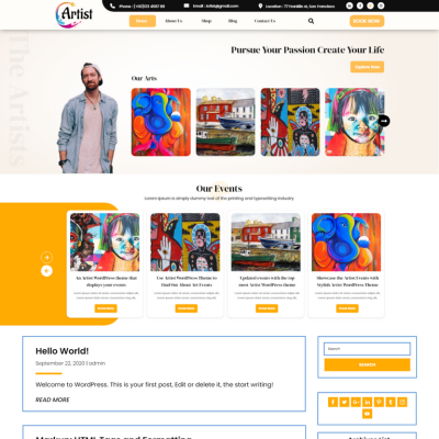 Free Artist WordPress Theme