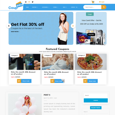 Free Coupons WordPress theme