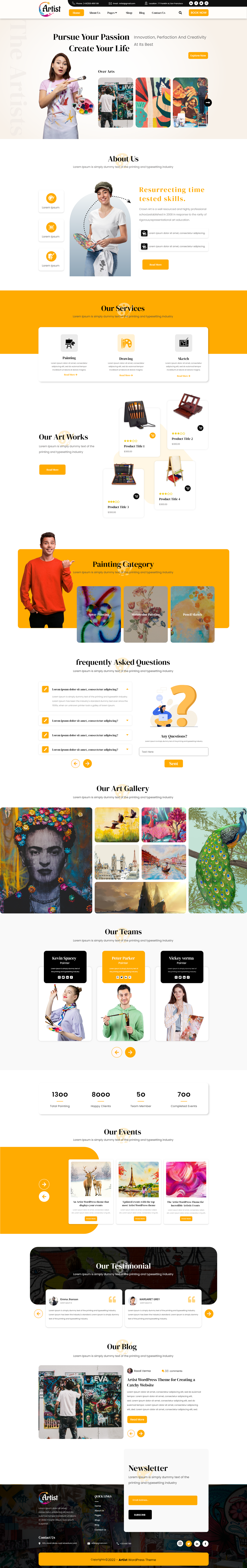 Artist Portfolio WordPress Theme