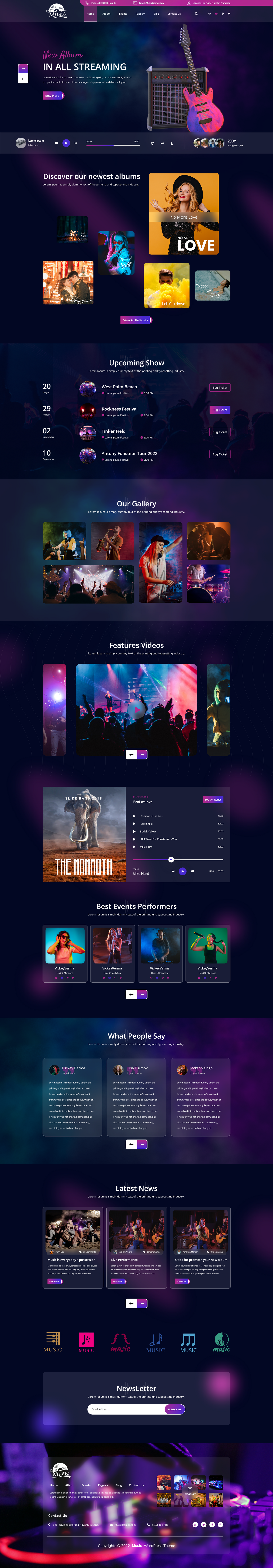 Audio Streaming WordPress Theme