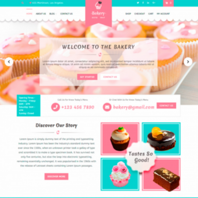 Free Bakery WordPress Template