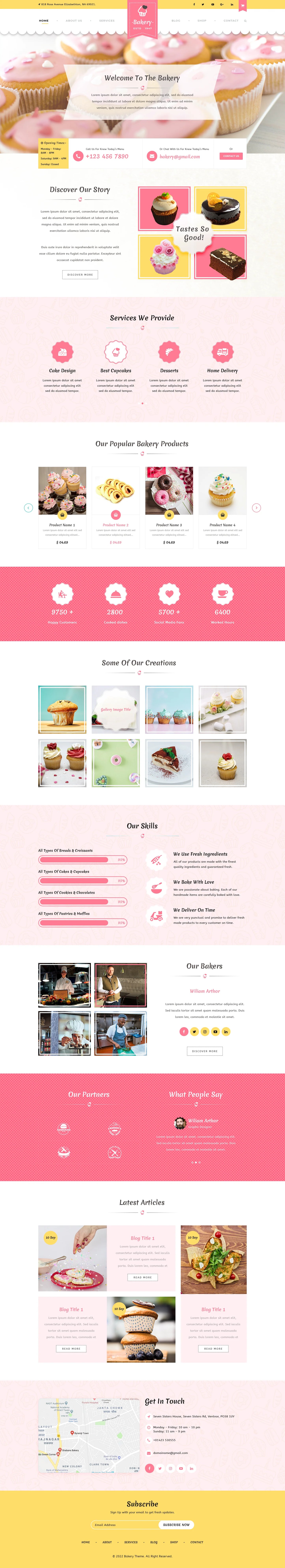 Bakery WordPress Template