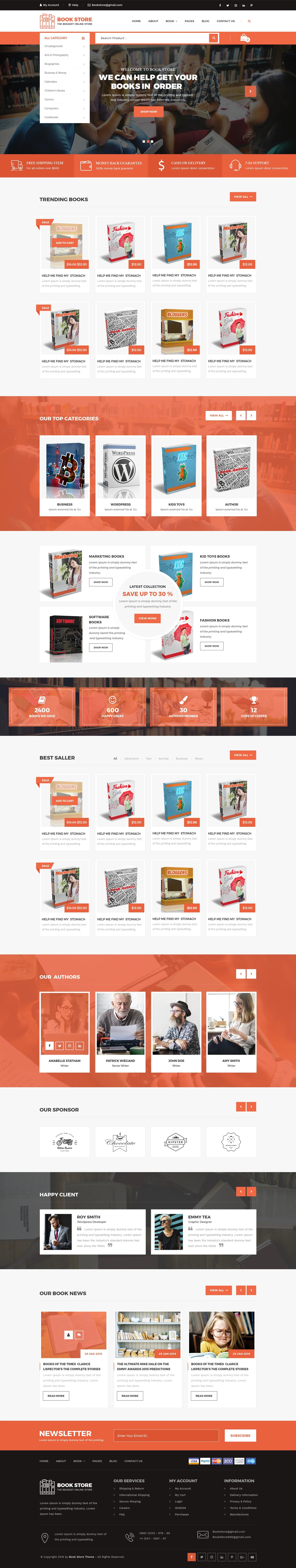 Bookstore WordPress Template
