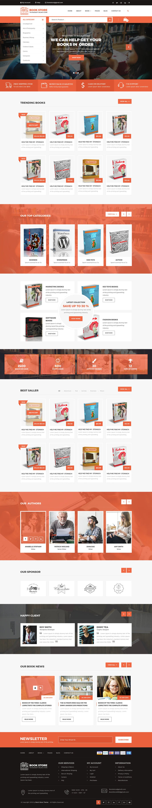 Bookstore WordPress Template