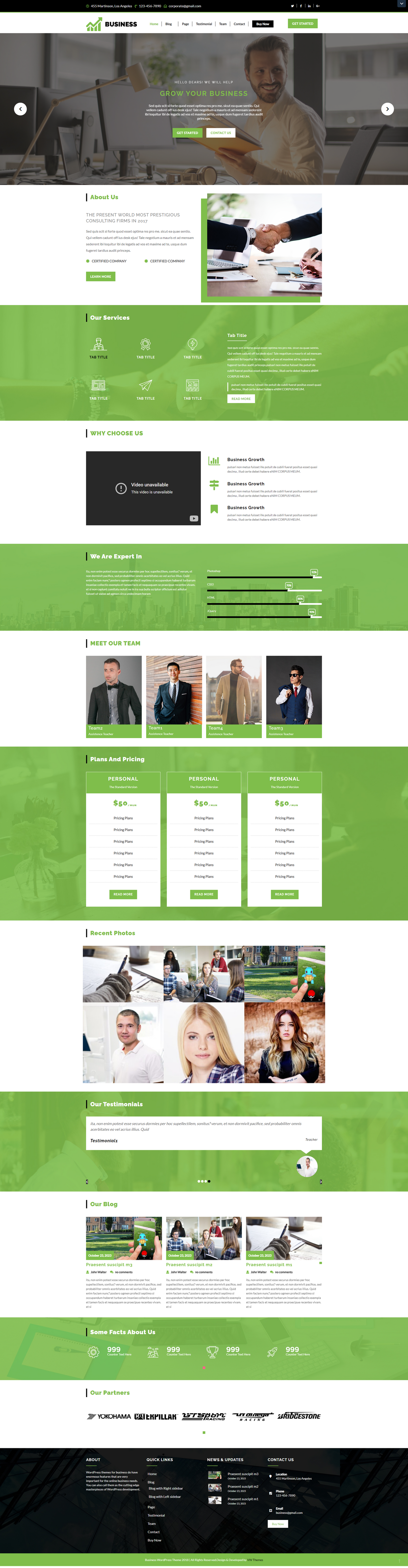 WordPress Template for Business
