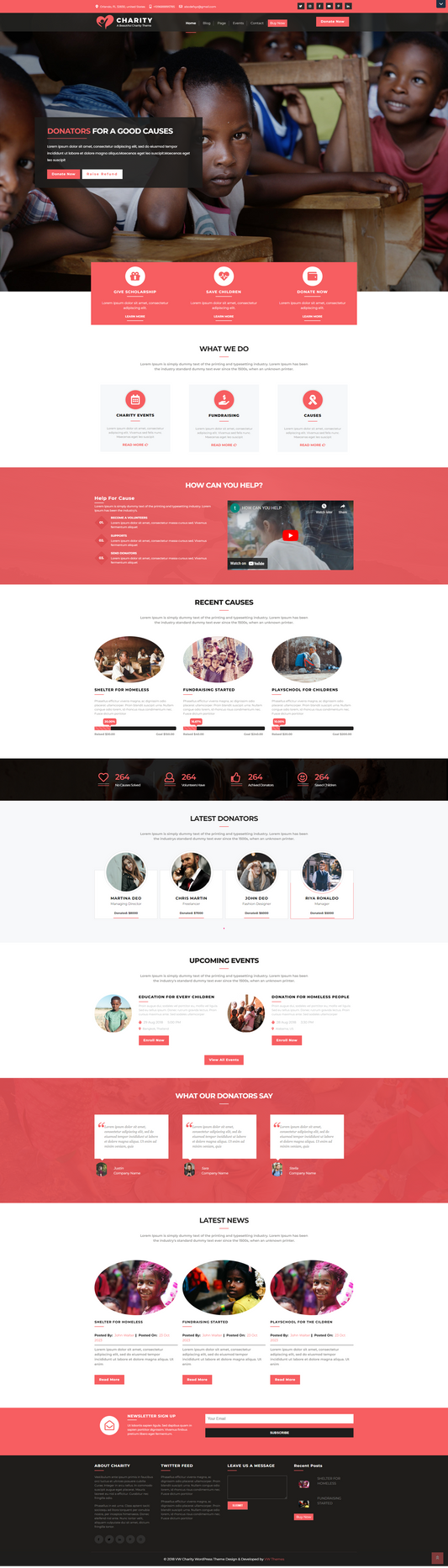 Charity WordPress Template