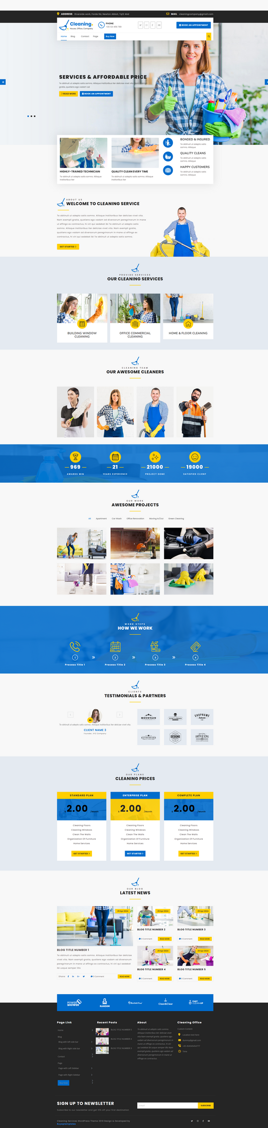 Cleaning Company WordPress Template