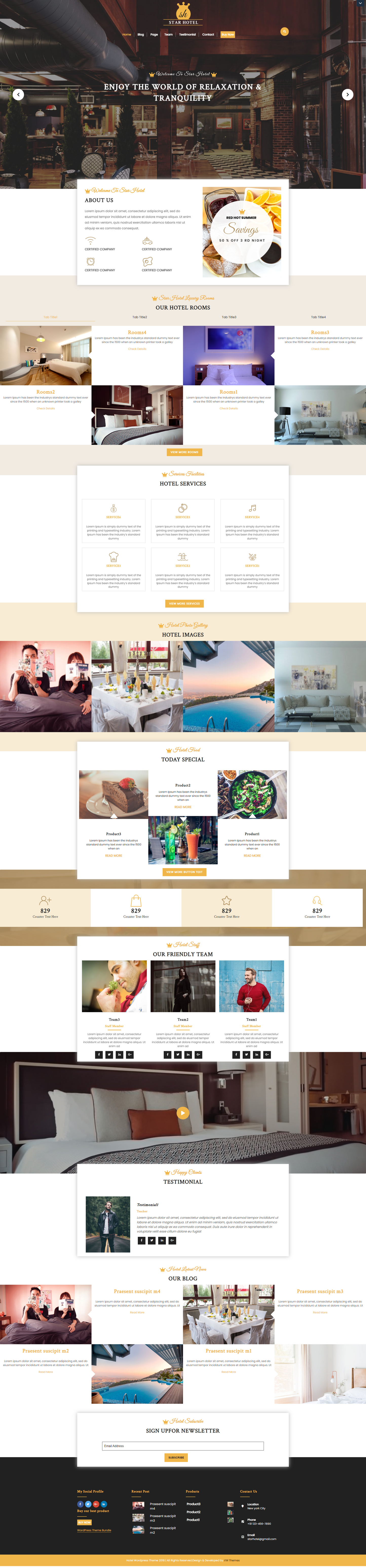 Hotel WordPress Template