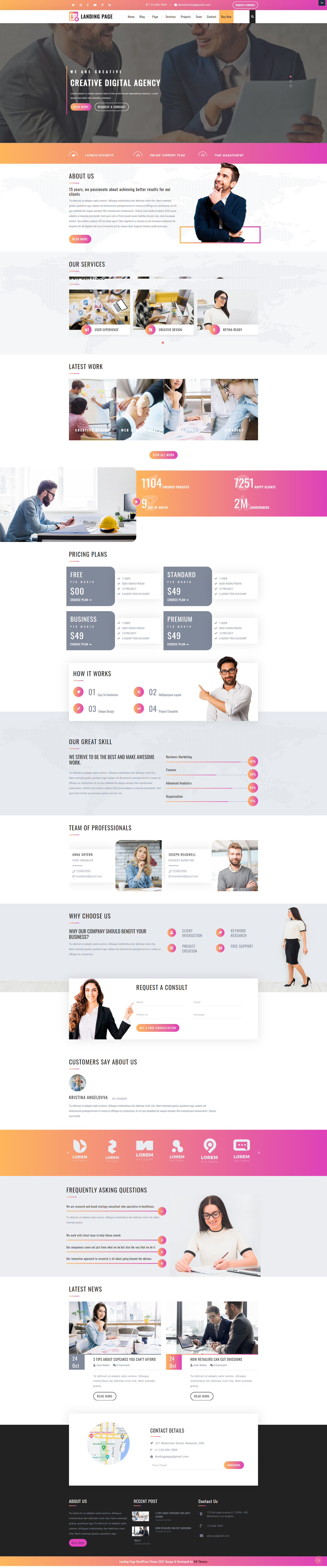 Landing Page WordPress Template