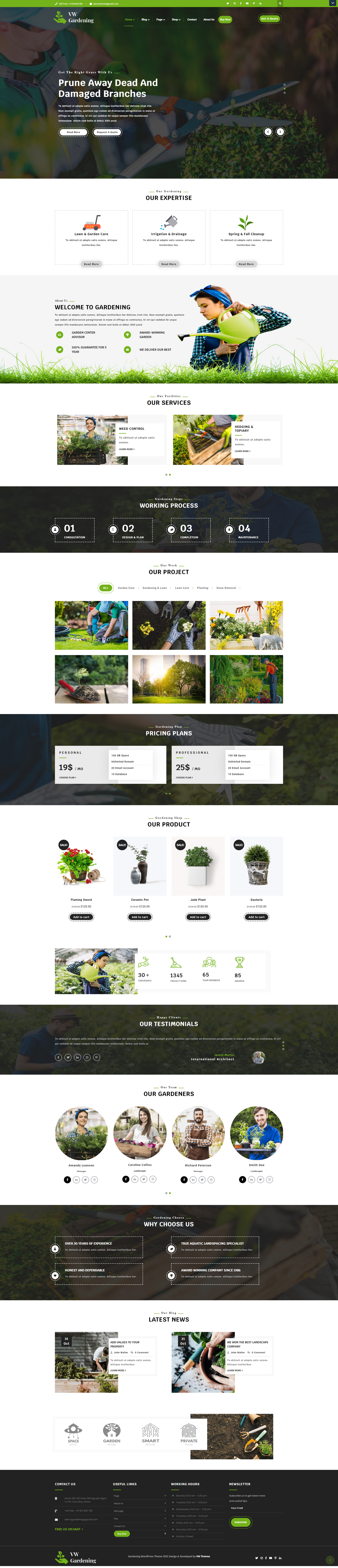 Gardening WordPress Template