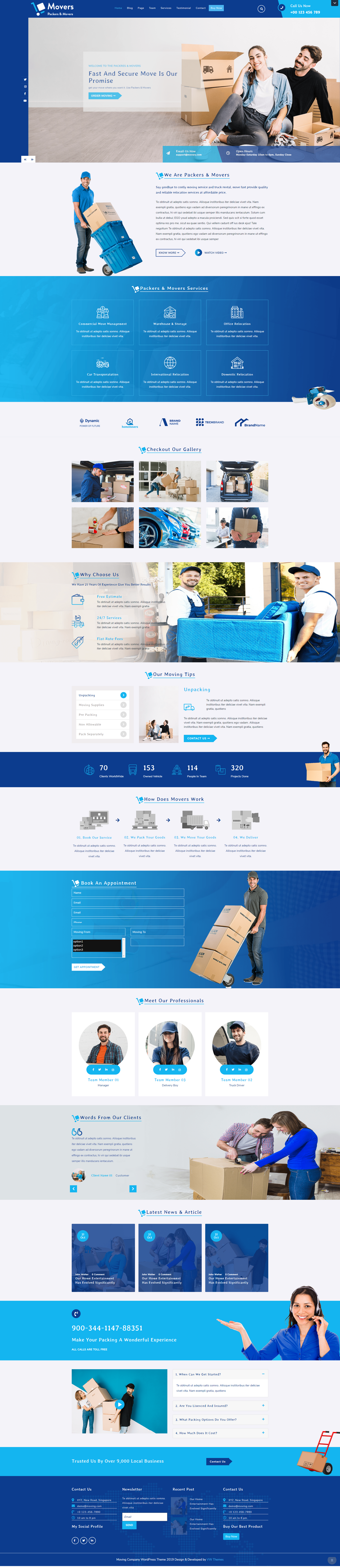 Moving Company WordPress Template