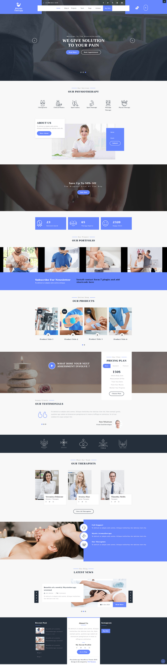 Physiotherapy WordPress Template