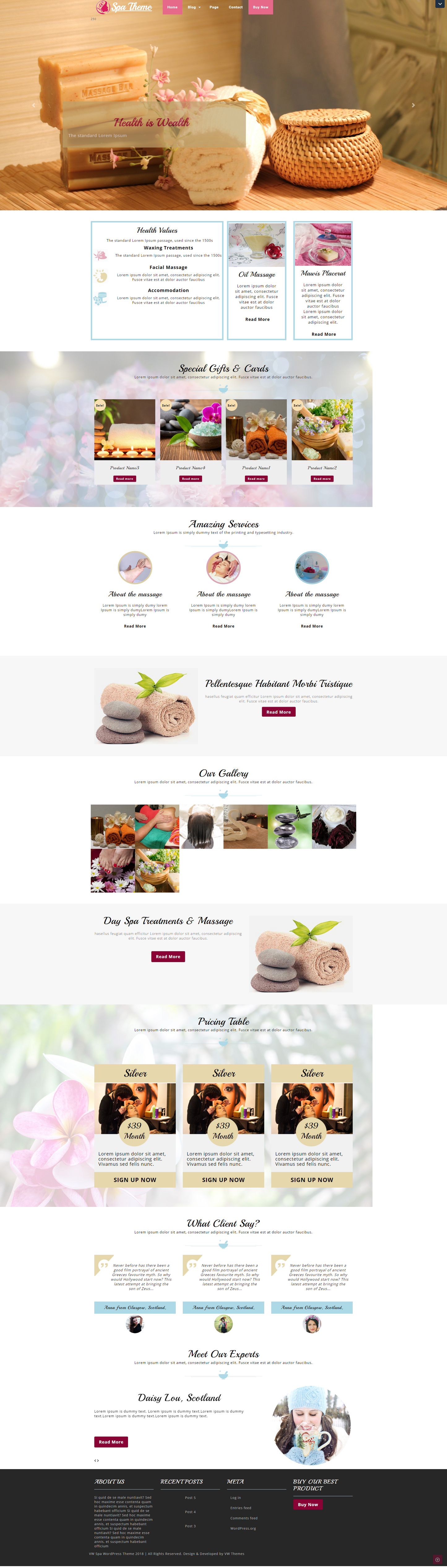 Spa WordPress Template