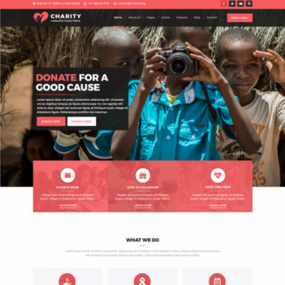 Free Charity WordPress template