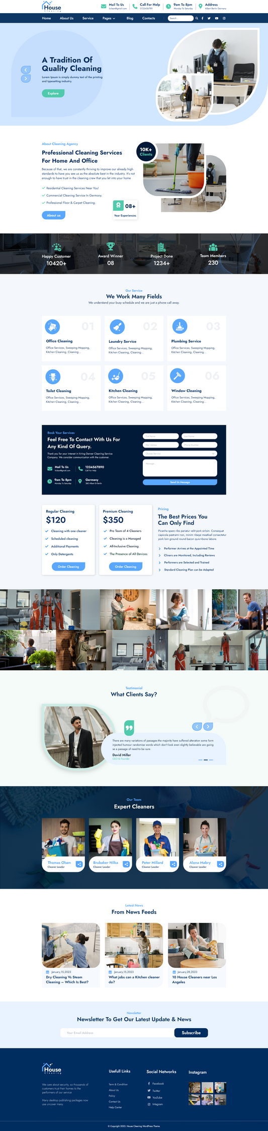 Cleaning Services WordPress Theme