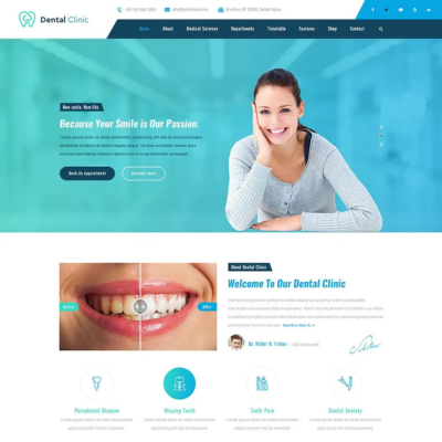 Dentist WordPress Template